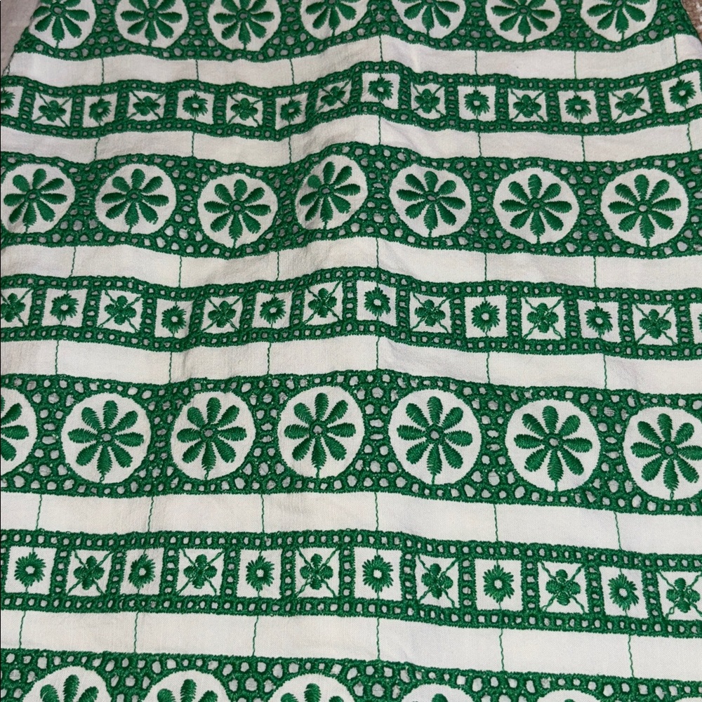 Zara Green and White Patterned Women's Skirt

Waist 13”
Hips 16”
Lenght 35” - Picture 6 of 6